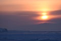 Baikal in winter. Baikal ice and nature. sunset February 2018 Royalty Free Stock Photo