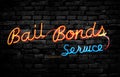 Bail Bond sign on wall Royalty Free Stock Photo