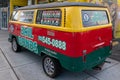 Volkswagen bus advertises a Bail Bonds, Las Vegas, Nevada.