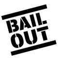 BAIL OUT sticker Royalty Free Stock Photo