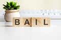 BAIL word made with wooden blocks, concept Royalty Free Stock Photo