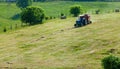 Bailing hay Royalty Free Stock Photo