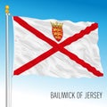 Bailiwick of Jersey official national flag, european country