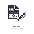 bailment icon on white background. Simple element illustration from Business concept Royalty Free Stock Photo