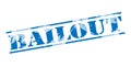 Bailout blue stamp stamp