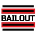 BAILOUT stamp on white