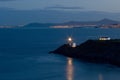 Baily lighthouse at night in Howth, Dublin, Ireland Royalty Free Stock Photo