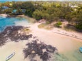 BAIN BOEUF Mauriutius. Beautiful beach in northern Mauritius. Coin de Mire, Royalty Free Stock Photo