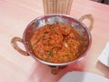 Indian Punjabi aubergine dish Royalty Free Stock Photo