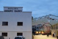 Bairo, Italy - December 2020: the ancient distillery of the homonymous liqueur morphed into a trendy shopping center