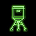 bait feeder neon glow icon illustration Royalty Free Stock Photo