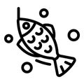 Bait fish icon, outline style Royalty Free Stock Photo