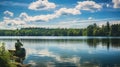 bait fishing on lake Royalty Free Stock Photo