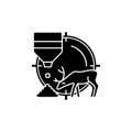 Bait hunting black glyph icon