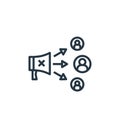 bait icon vector from detecting fake news concept. Thin line illustration of bait editable stroke. bait linear sign for use on web