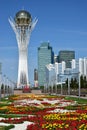 The BAITEREK tower in Astana Royalty Free Stock Photo