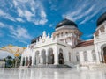 Baiturrahman Grand Mosque Banda Aceh in Sunny Day Not Crowded Royalty Free Stock Photo
