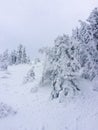 Baiului peak in a winter day Royalty Free Stock Photo