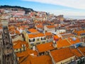 Baixa district, Lisbon, Portugal Royalty Free Stock Photo