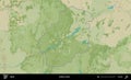 A Baixa Limia outlined, Spain. Topographic Humanitarian Royalty Free Stock Photo
