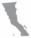 Baja California administrative map