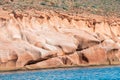 Baja california beach rocks and blue sea Royalty Free Stock Photo