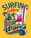 Baja California monkey surfing