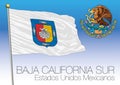 Baja California Sur regional flag, United Mexican States, Mexico Royalty Free Stock Photo