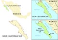 Baja California Sur state location on map of Mexico
