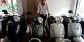 bajaj bike showroom sales staff standing behind the bike at showroom for marketing purpose in india aug 2019