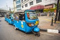 Bajaj, a traditional and unique public transport in Jakarta City, Capital city of Indonesia