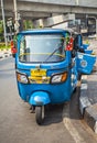 Bajaj, a traditional and unique public transport in Jakarta City, Capital city of Indonesia