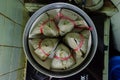 Bajang in steamer, Chinese traditional food Royalty Free Stock Photo