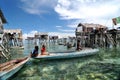 Bajau fisherman's village Royalty Free Stock Photo