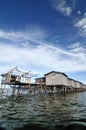 Bajau fisherman's wooden hut Royalty Free Stock Photo