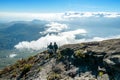 Bajawa - A couple dowing down the volcano Inierie