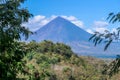 Bajawa - Distant view on Volcano Inierie Royalty Free Stock Photo