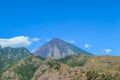 Bajawa - Distant view on Volcano Inierie Royalty Free Stock Photo