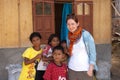 BAJAWA, FLORES - INDONESIA - CIRCA JULY 2013: Humanitarian worker