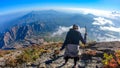 Bajawa - A girl going down the volcano Inierie