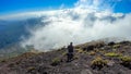 Bajawa - A girl going down the volcano Inierie