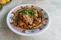 Bak Kut Teh, stew of pork and herbal soup on bowl Royalty Free Stock Photo