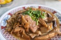 Bak Kut Teh, stew of pork and herbal soup Royalty Free Stock Photo