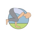 bakasana. Vector illustration decorative design