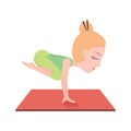 bakasana. Vector illustration decorative design