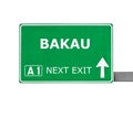 BAKAU road sign isolated on white Royalty Free Stock Photo
