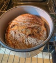 Bake delicious bread in a cast iron pot