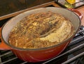 Bake delicious bread in a cast iron pot
