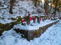 Bake-jizou by the Kanmangafuchi Abyss, Nikko, Japan Royalty Free Stock Photo