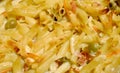 Bake pasta with vegetable, cheese and ham macro